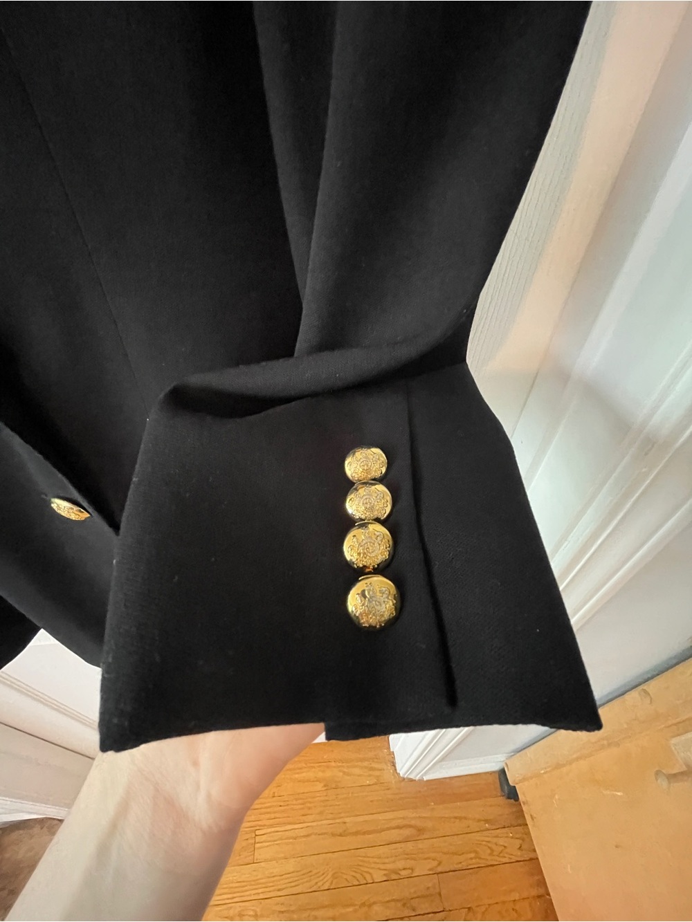Ralph Lauren Black Blazer with Gold Logo Label - Picture 5 of 5
